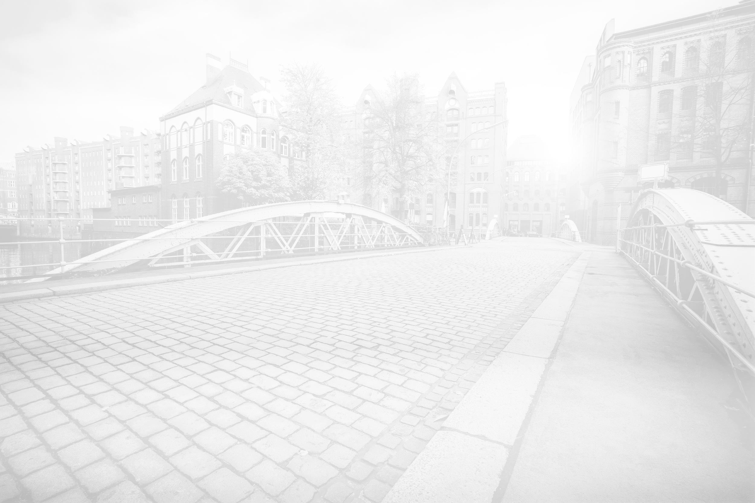 grauer Hintergrund der Speicherstadt
