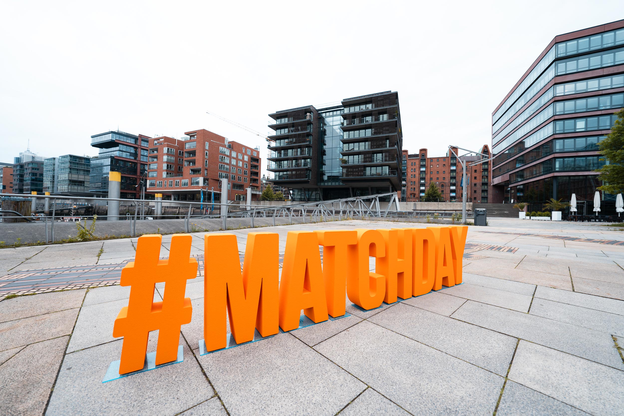 3D-Buchstaben Matchday in der Hamburger Öffentlichkeit